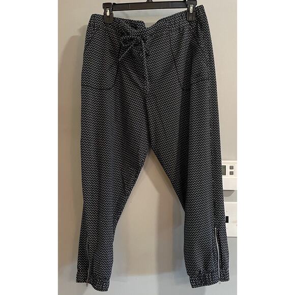 Albion Pants - Albion Pants Jetsetter Jogger‎ Zipper Ankle Stretch Rain Print Womens Large